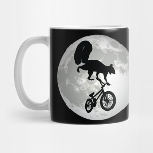 Squirrel on a BMX Bike with Moon Design Mug